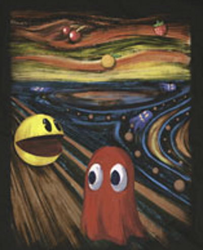 Pac Man Horror (Scream Parody) T-Shirt - Click Image to Close